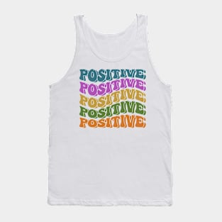 Positive retro wave typography design Tank Top